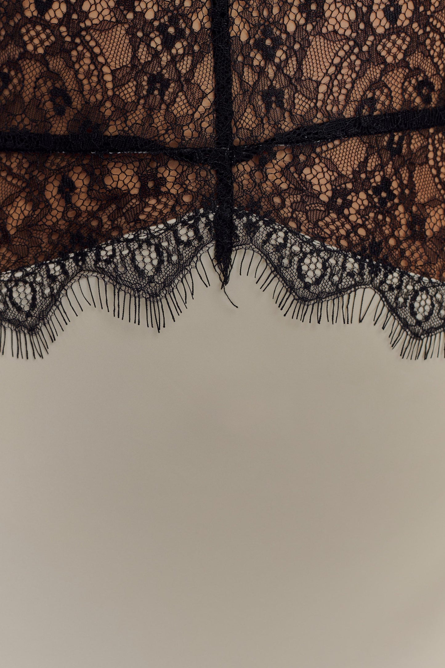 Lina Lace And Satin Maxi Dress - Black/Ivory