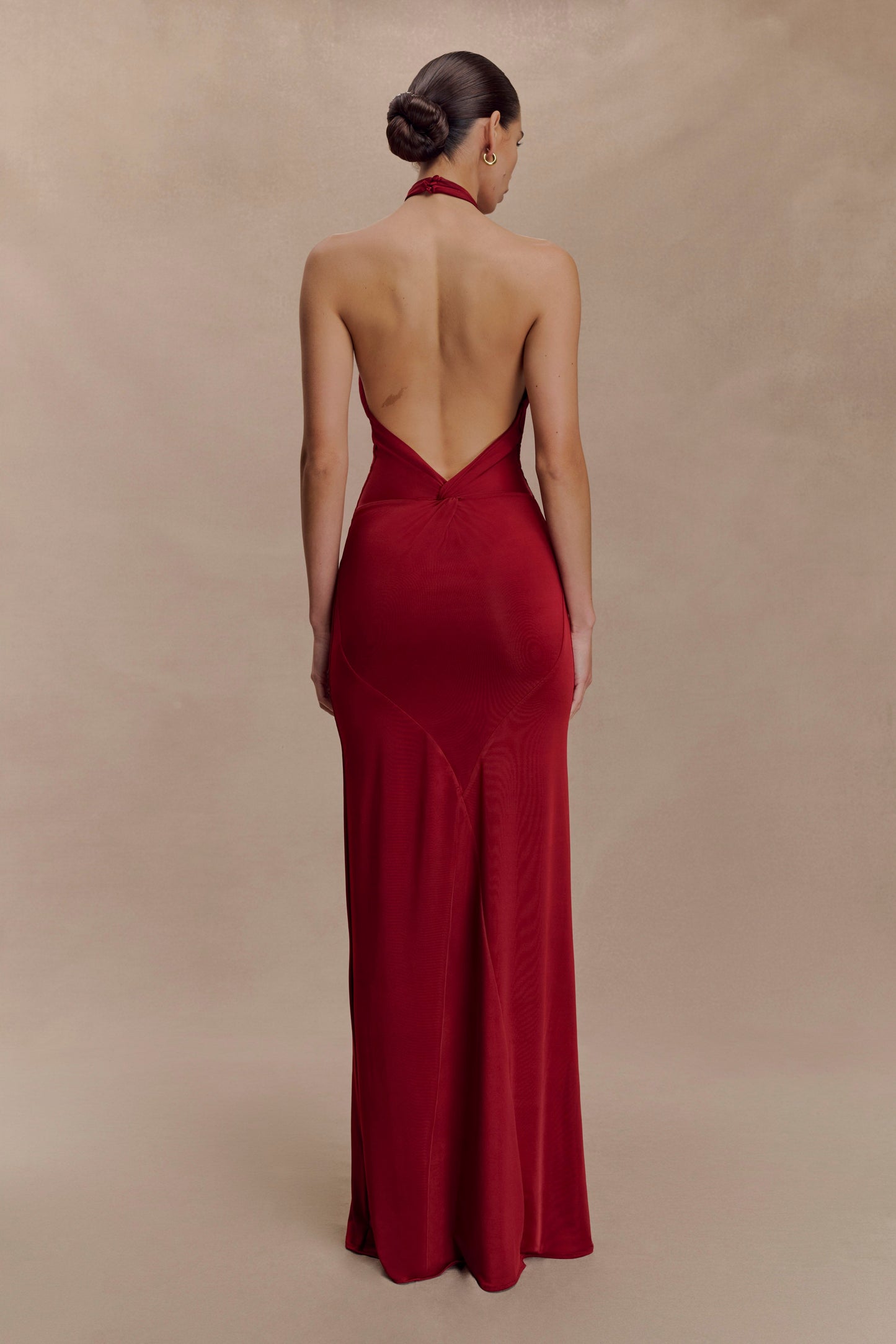 Aurelia Slinky Halter Maxi Dress