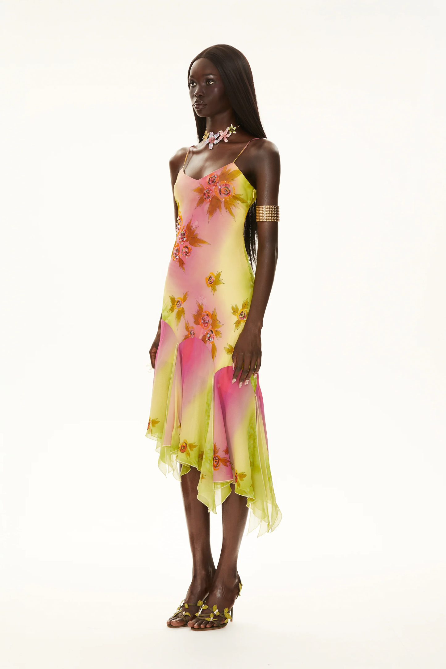 The Coral Gown with Shawl
