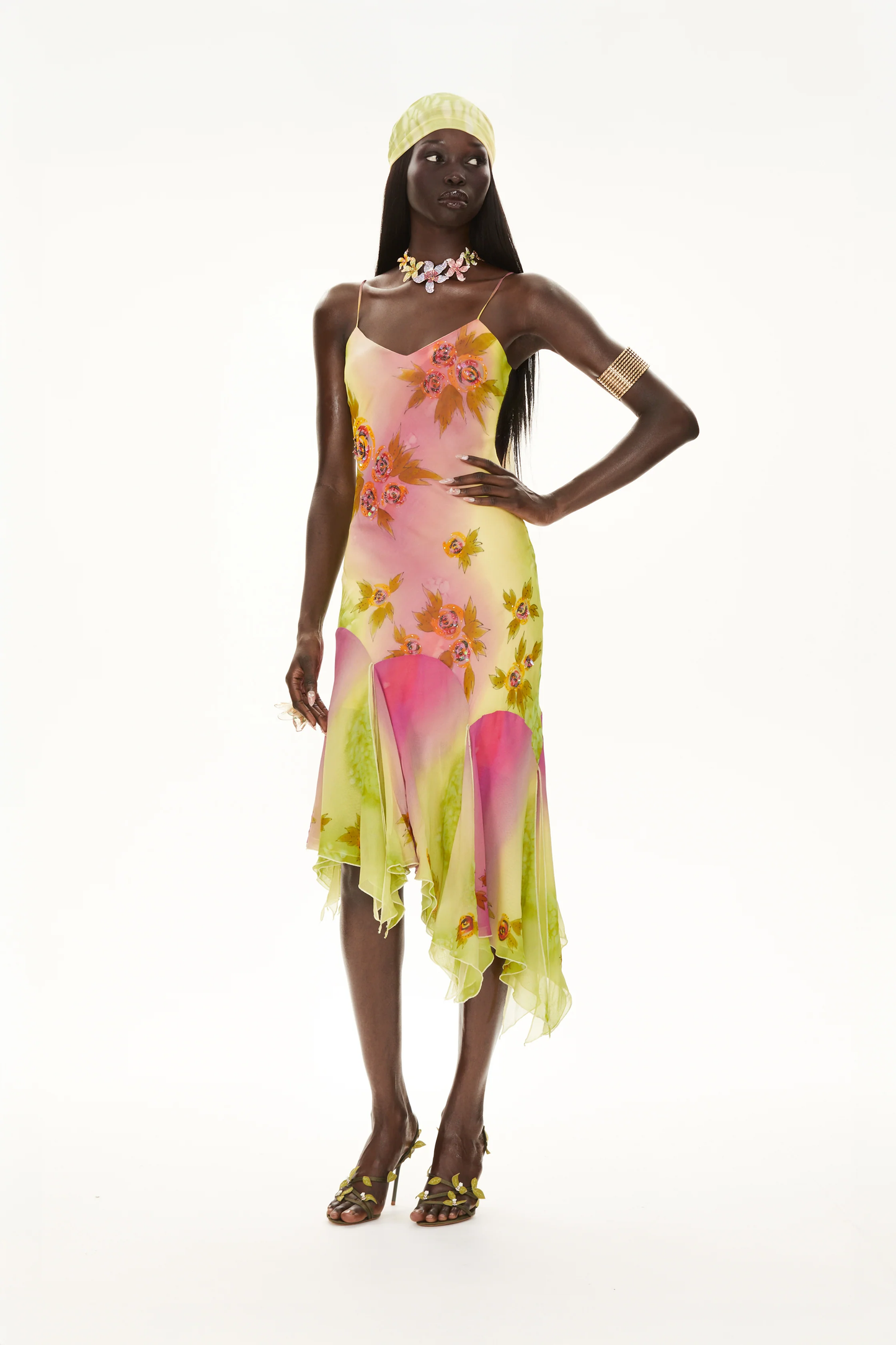 The Coral Gown with Shawl