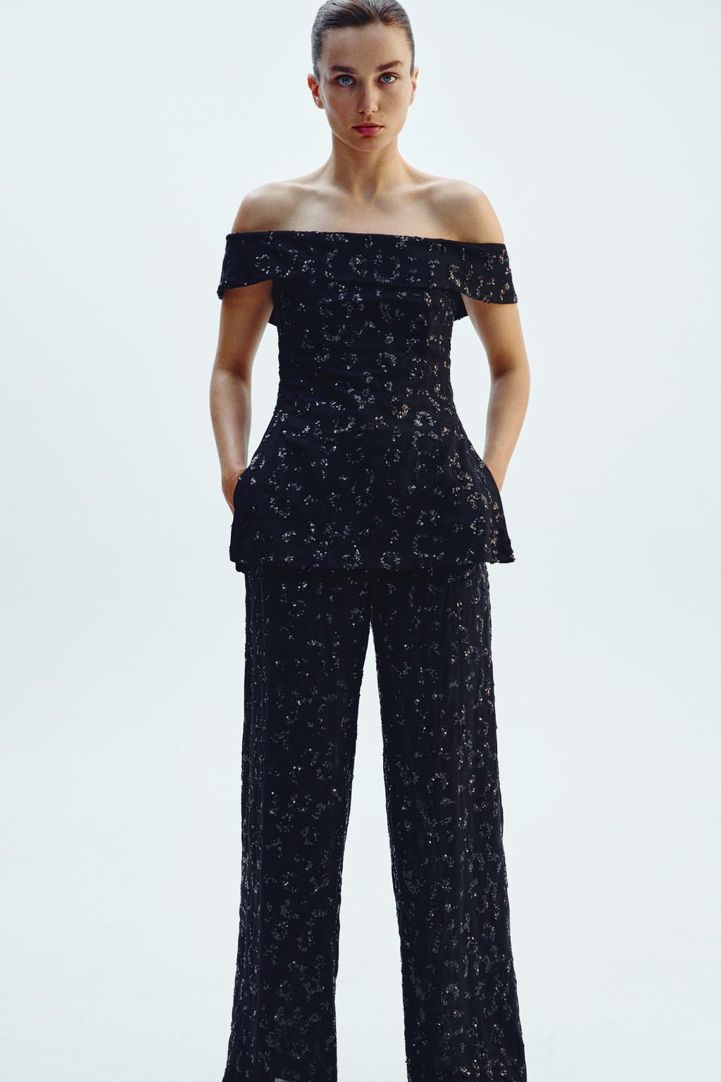 Briana | Black Sequin Set