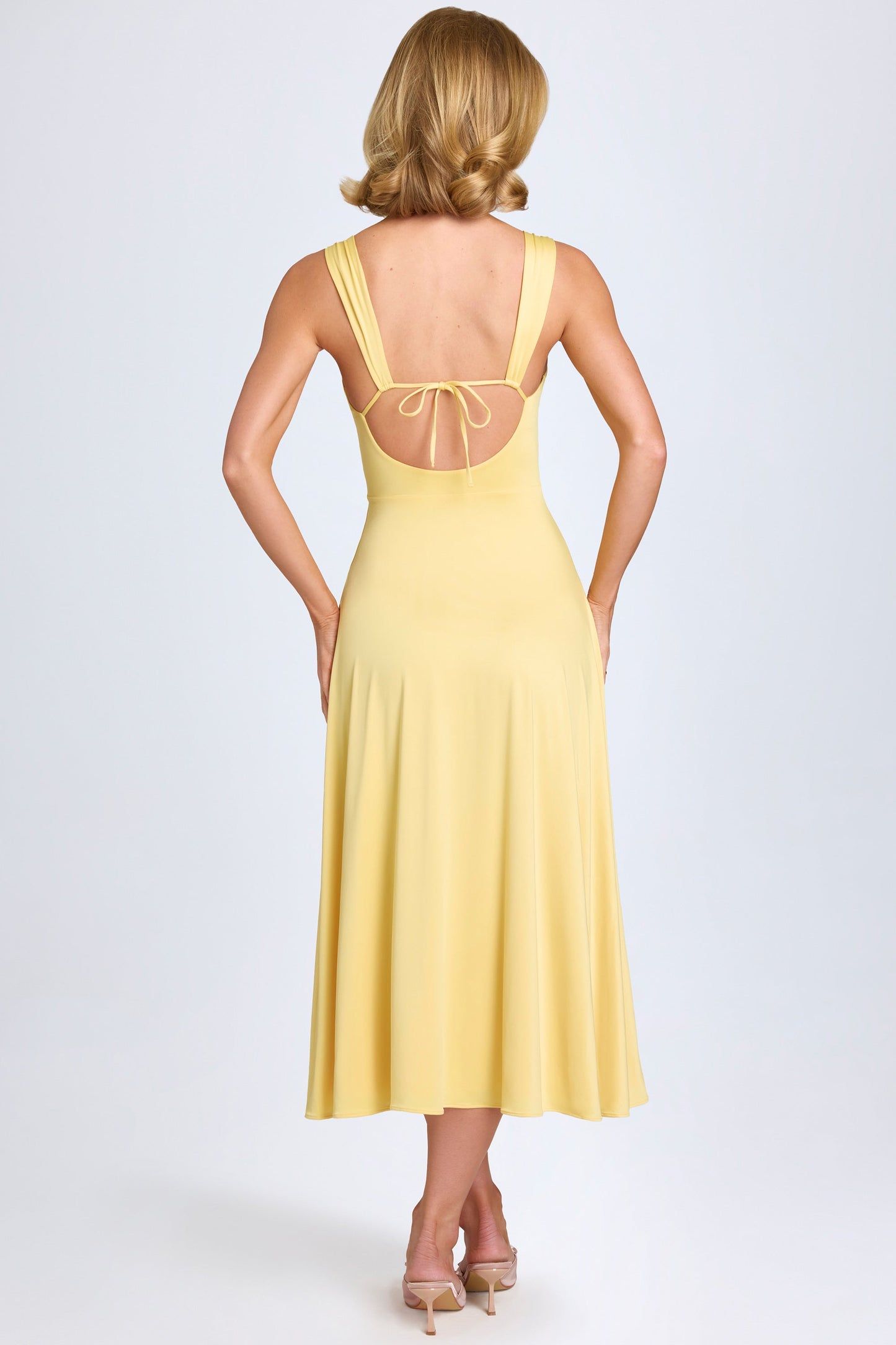 Rubba Neck Ruched Midaxi Dress