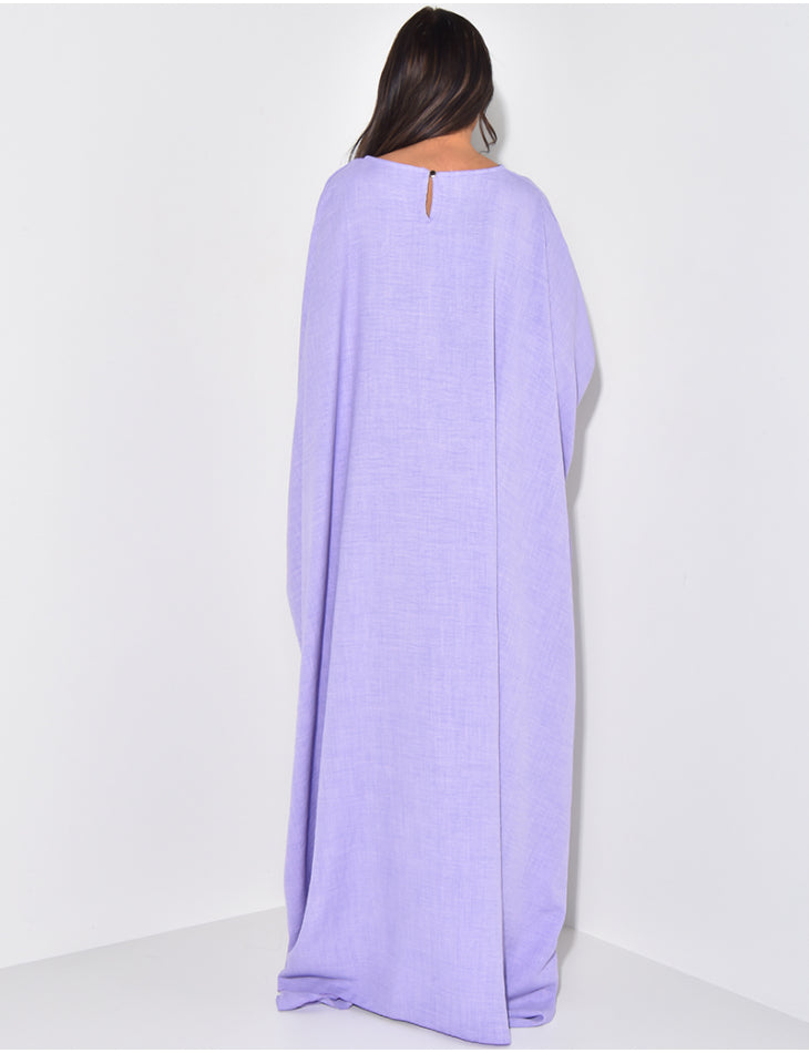 Abaya dress with a tie waist