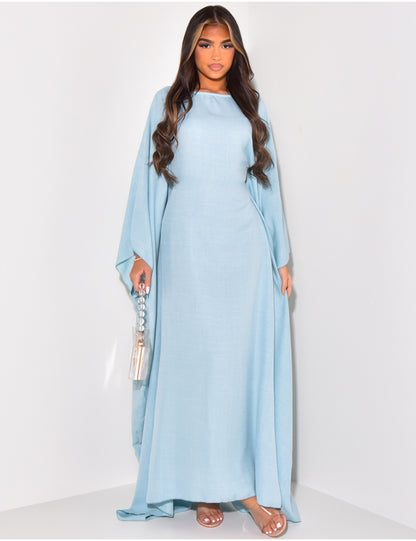 Abaya dress with a tie waist