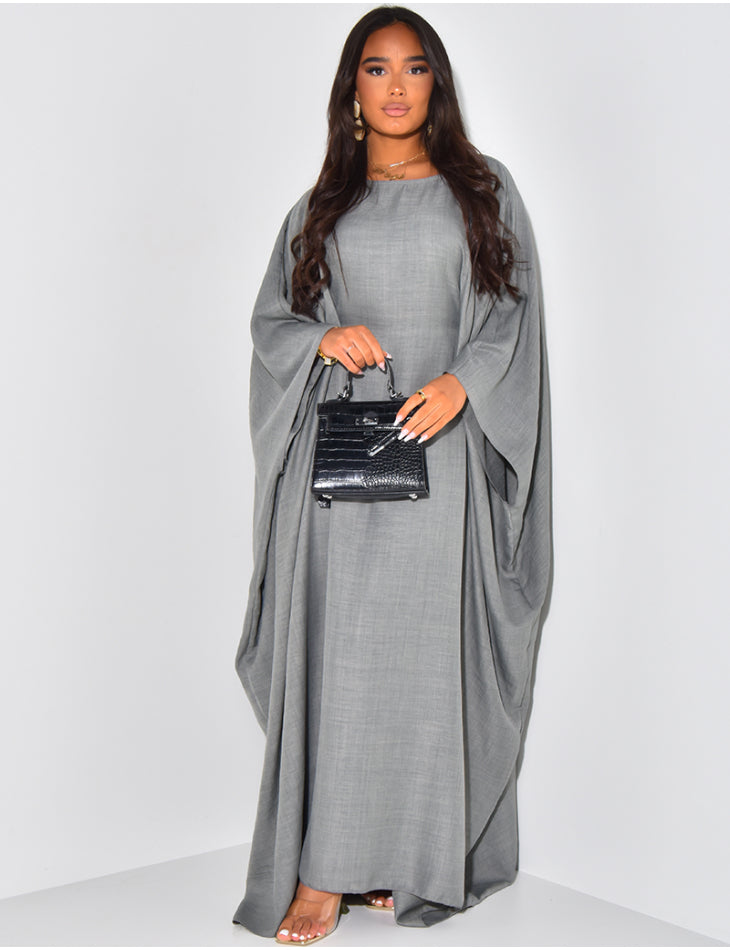 Abaya dress with a tie waist