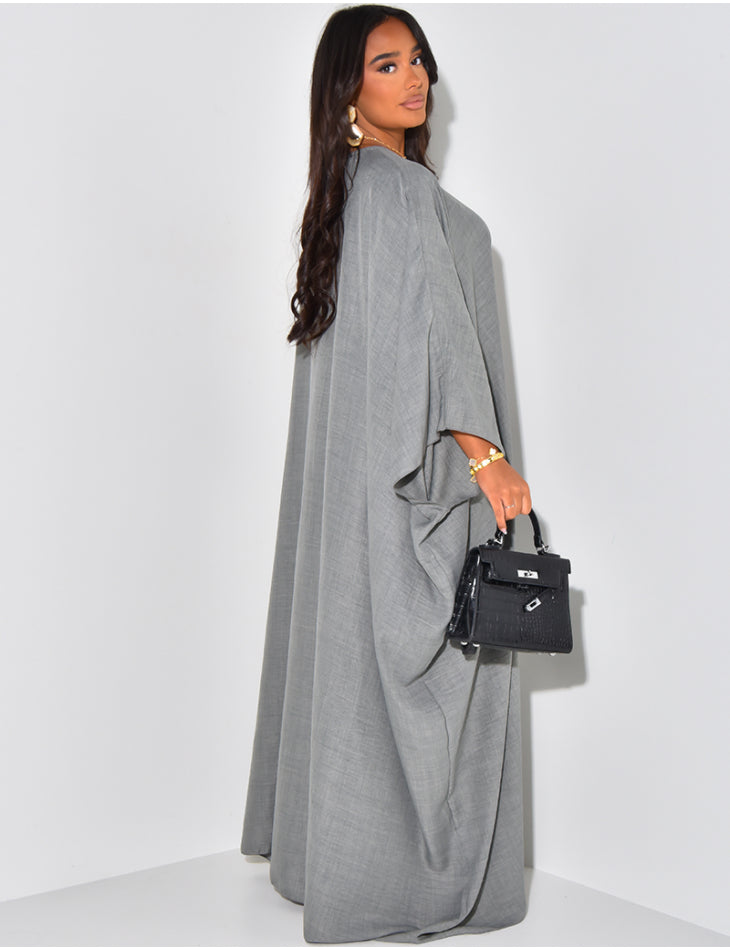 Abaya dress with a tie waist