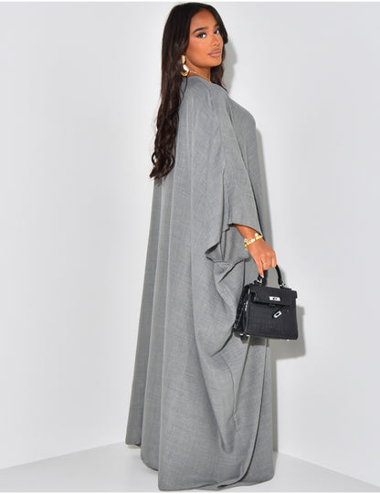 Abaya dress with a tie waist