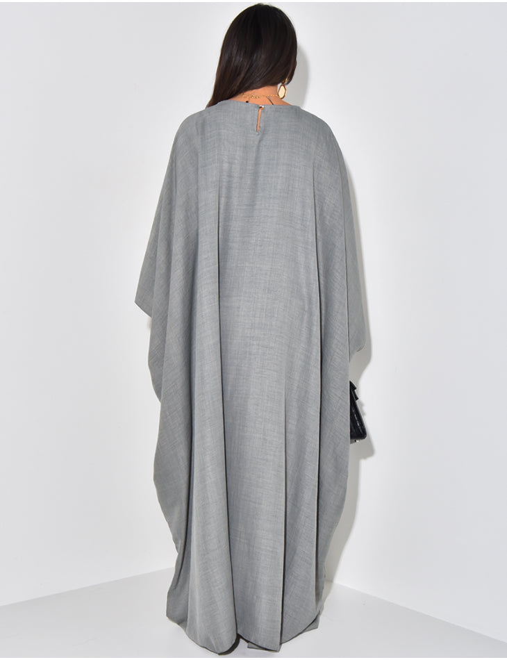 Abaya dress with a tie waist