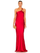 One Shoulder Bias Gown Red Dress