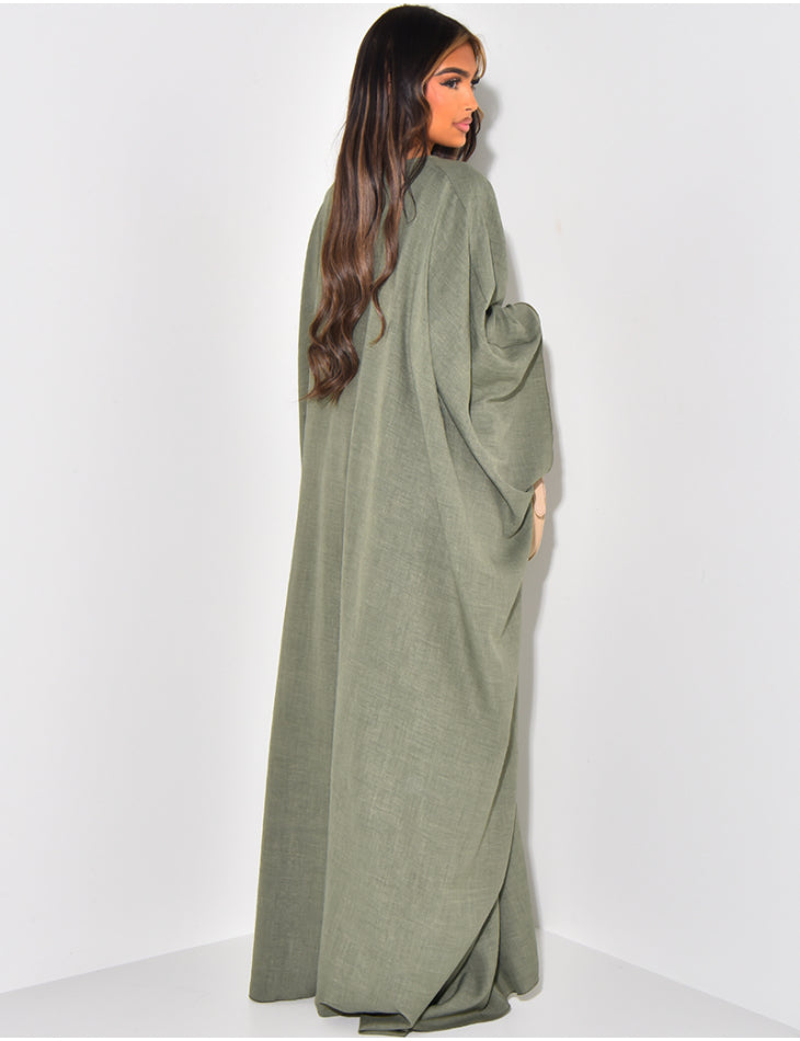 Abaya dress with a tie waist
