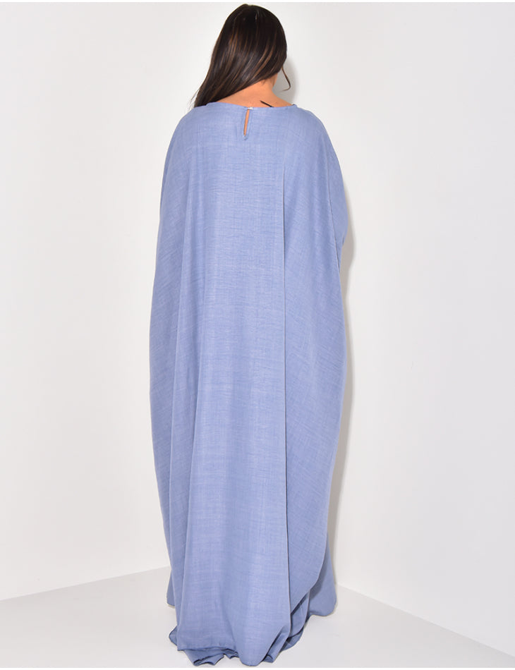 Abaya dress with a tie waist