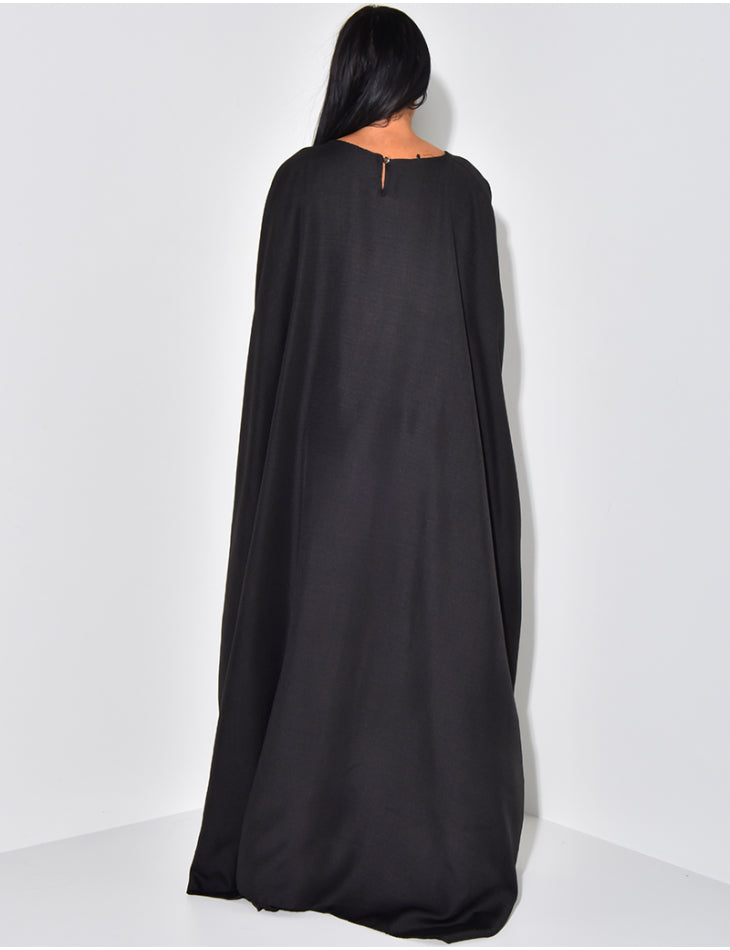 Abaya dress with a tie waist