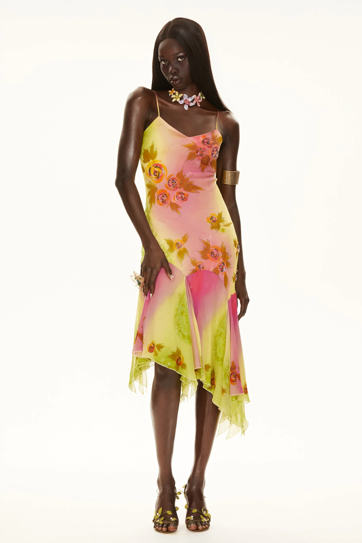 The Coral Gown with Shawl