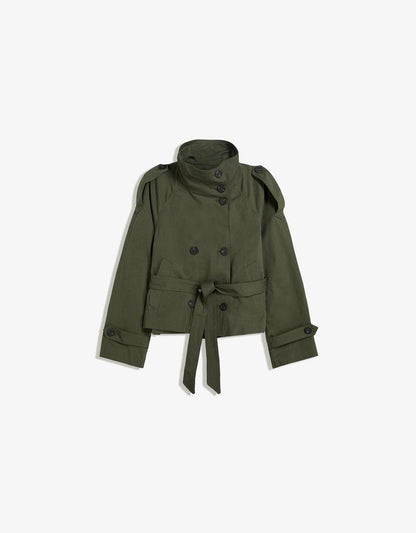Cropped trench coat