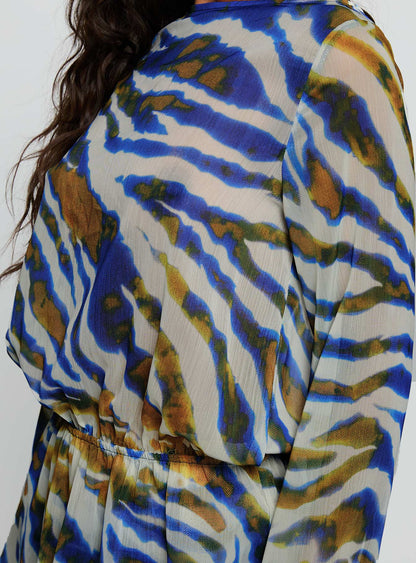 Get Closer Backless Blue Zebra