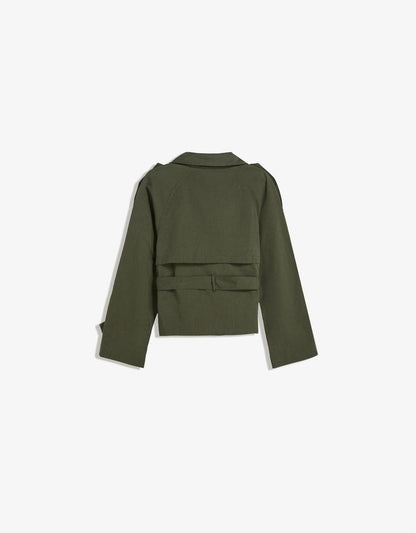 Cropped trench coat