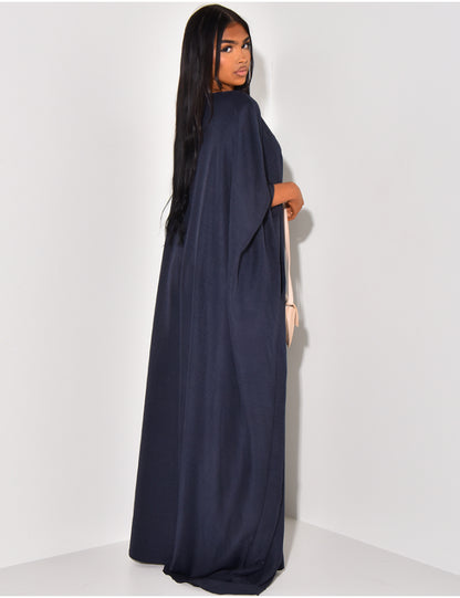 Abaya dress with a tie waist