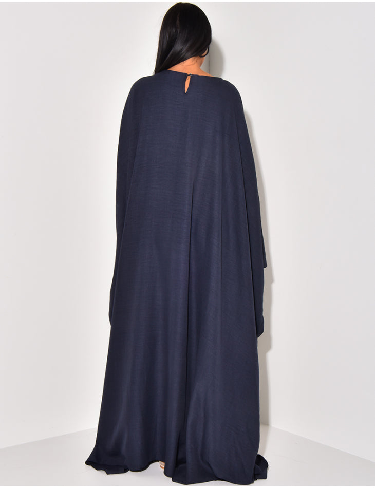 Abaya dress with a tie waist