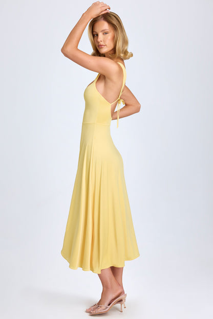 Rubba Neck Ruched Midaxi Dress