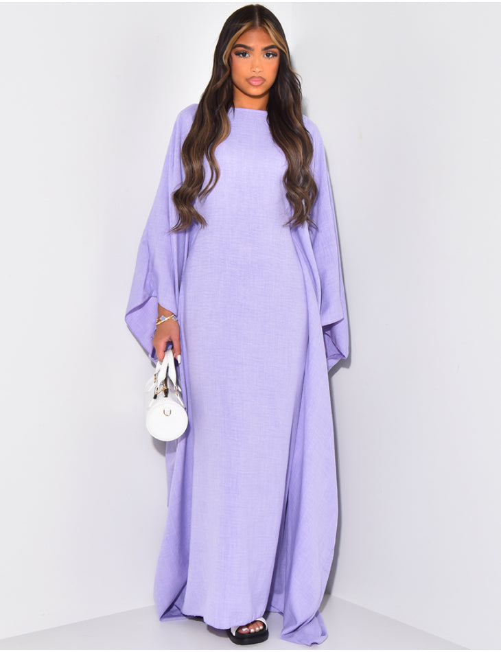 Abaya dress with a tie waist