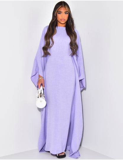 Abaya dress with a tie waist