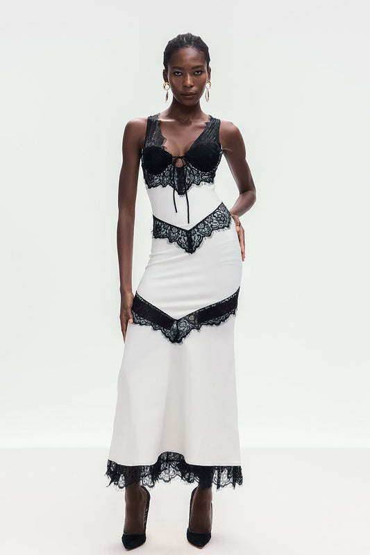 Bianca Lace Sleeveless Maxi Dress