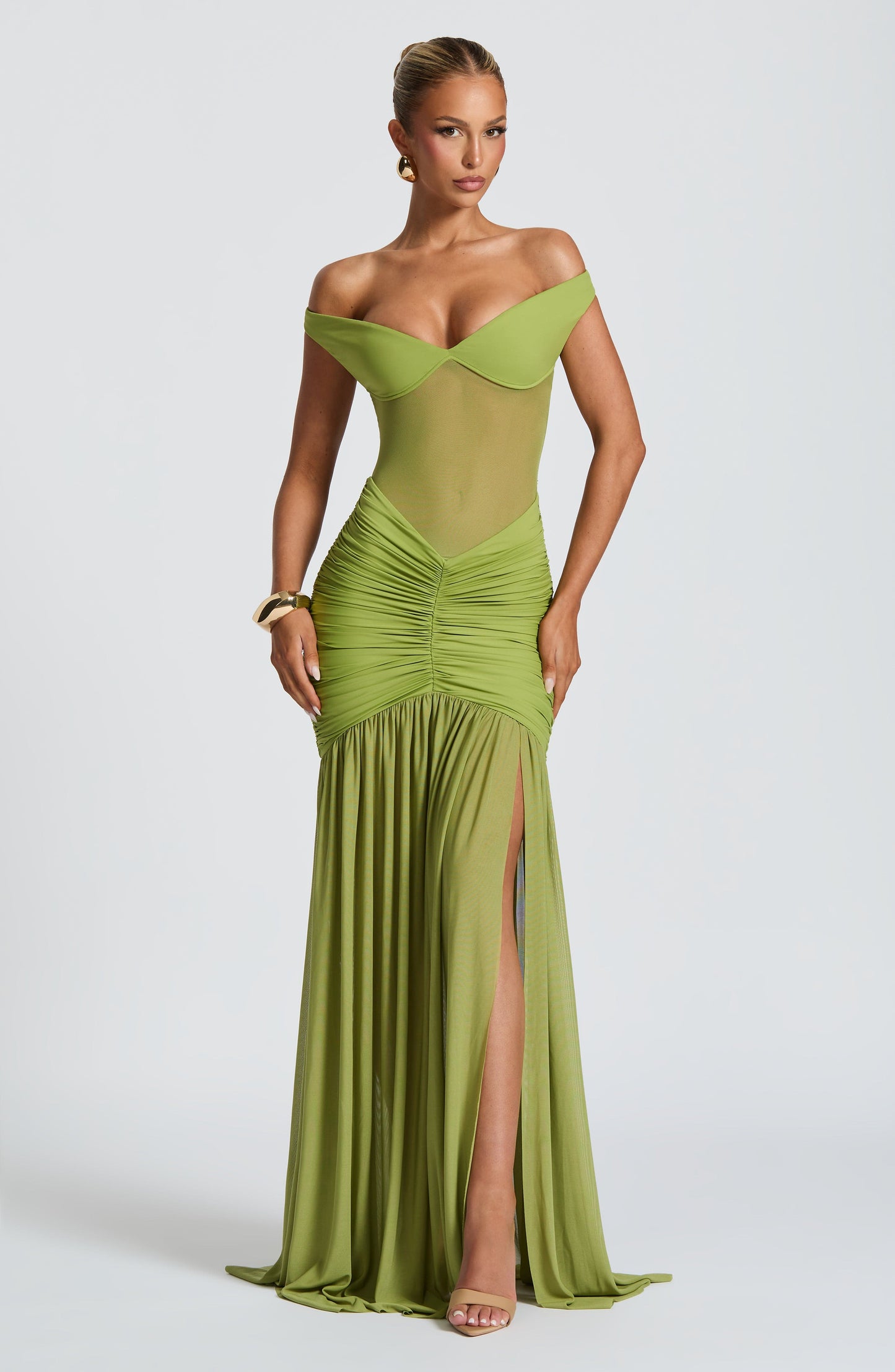 Alaia Maxi Dress - Olive Dress Babyboo Fashion Premium Exclusive Design