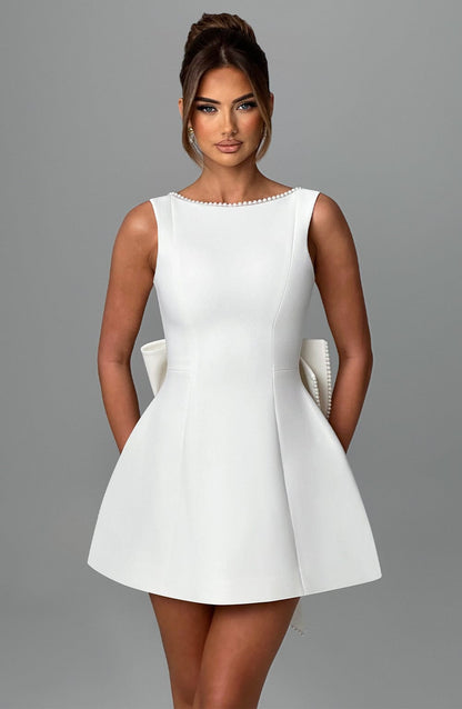 Carrie Mini Dress - Ivory Dress Babyboo Fashion Premium Exclusive Design