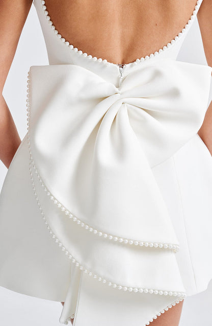 Carrie Mini Dress - Ivory Dress Babyboo Fashion Premium Exclusive Design