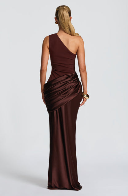 Sadona Maxi Dress - Plum Brown Dress Babyboo Fashion Premium Exclusive Design